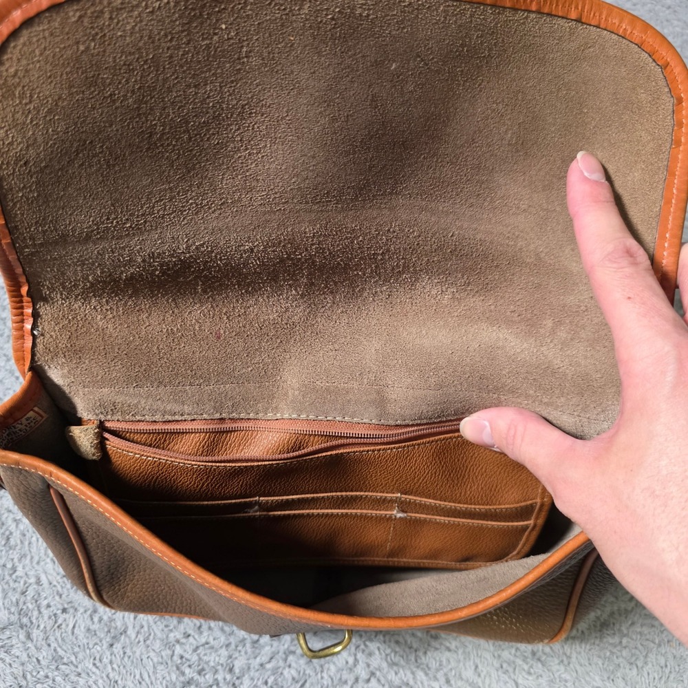 Dooney & Bourke Womens Medium Crossbody Bag Brown All Weather Leather Vintage - Picture 8 of 11